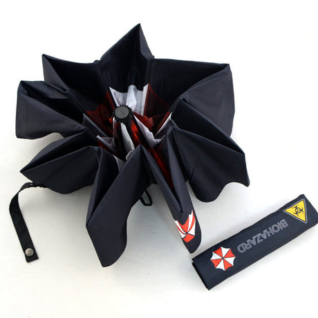 Creative Folding Sunny Umbrella Biochemical Crisis Triple Fold Sunshade Umbrella Rain and Rain dual-use - V.I.P Digital Presence