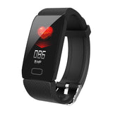 1.14 Pulsera inteligente con monitor de ritmo cardíaco, presión arterial y clima, reloj inteligente resistente al agua para hombres, mujeres y niños.