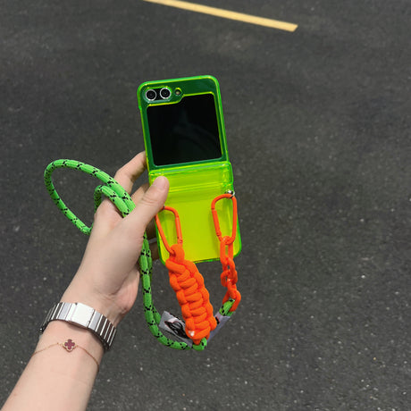 Suitable for Samsung Galaxy Z Flip5 phone case simple fluorescent green zflip4/3 folding screen protective cover - V.I.P Digital Presence