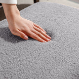 Grey Storage Ottoman Bench for End of Bed Gold Legs Modern Grey Faux Fur Entryway Bench - V.I.P Digital Presence