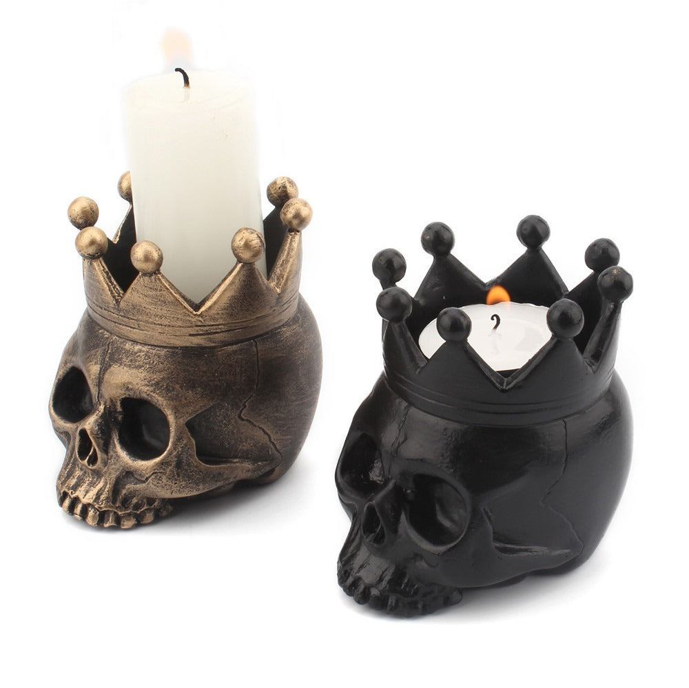 New resin crown skull candlestick candle base - V.I.P Digital Presence