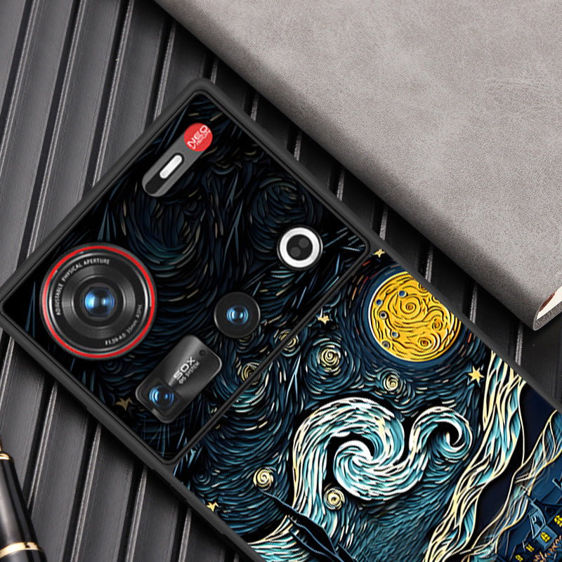 Nubia Z70Sultra Phone Case Leather Business Anti-drop Protective Cover Classic Starry Sky - V.I.P Digital Presence