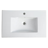 30 Inch Bathroom Ceramic Sink Basin, White - V.I.P Digital Presence