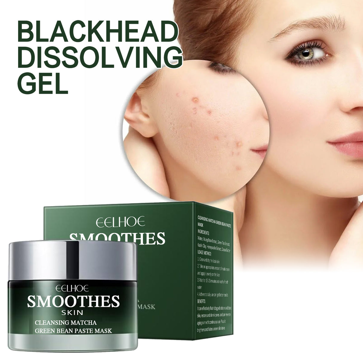 Green Tea Blackhead Removal Mask Deeply Cleanses Skin, Tightens Pores And Lightens Blackheads - V.I.P Digital Presence
