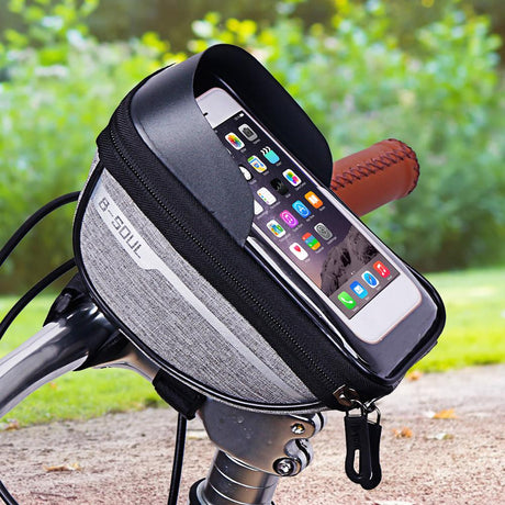 Cycling Bicycle Bike Head Tube Handlebar Cell Mobile Phone Bag Case Holder Case Pannier Waterproof Touchscreen Polyester Bike ba - V.I.P Digital Presence