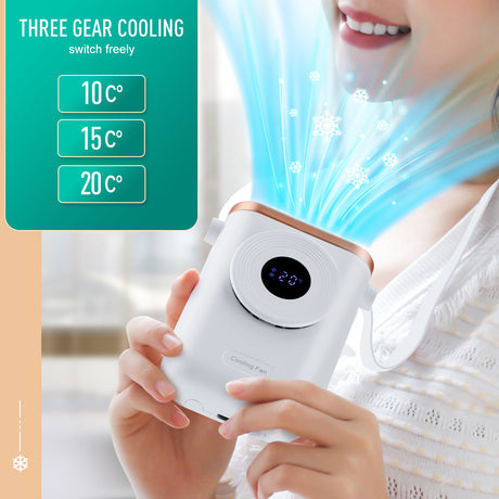 3-Speed Hanging Neck Fan Cooling Portable Leafless Electric Fan USB Lazy Hanging Neck Small Fan Outdoor Fan - V.I.P Digital Presence
