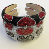 Sponge hair bands are simple and versatile with diamond inlay and heart-shaped hair accessories - V.I.P Digital Presence