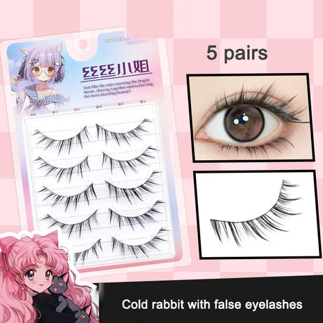 Sunflower Comics Pure Desire Eyelash Simulation Natural Thickening Large Segmented Trilogy False Eyelash Laziness - V.I.P Digital Presence
