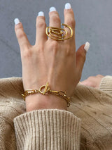 18K Gold-Plated Stainless Steel Chain Bracelet - V.I.P Digital Presence