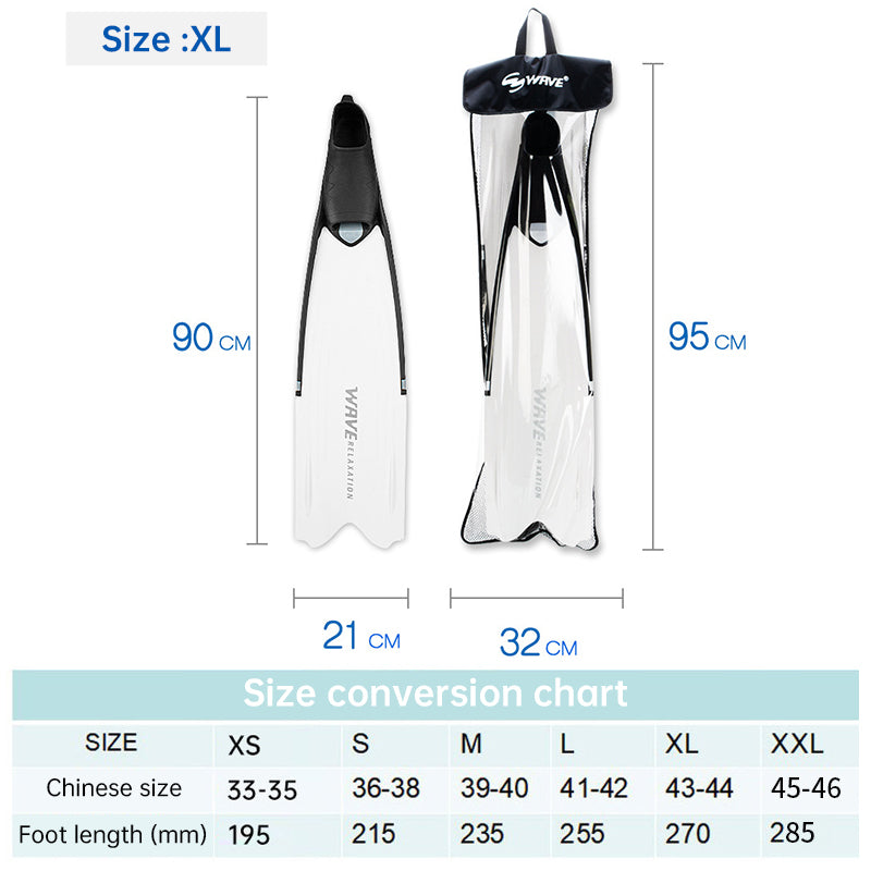 Professional Freediving Long Fins for Spearfishing, Diving, Snorkeling – PP+TPR, Anti - Skid - V.I.P Digital Presence