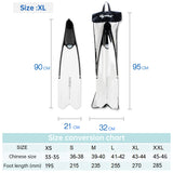 Professional Freediving Long Fins for Spearfishing, Diving, Snorkeling – PP+TPR, Anti - Skid - V.I.P Digital Presence