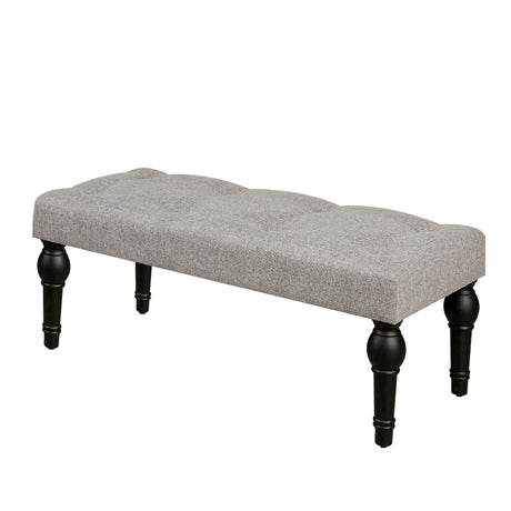 Ottoman Bench 4-thickened Roman Column Feet French Upholstered Bedside Bench For Bedroom Living Room Entryway - V.I.P Digital Presence