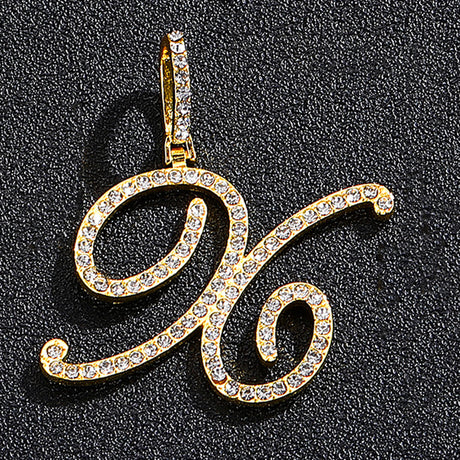 Hip hop accessories grass letter pendant melon seed buckle Cuban chain accessory - V.I.P Digital Presence