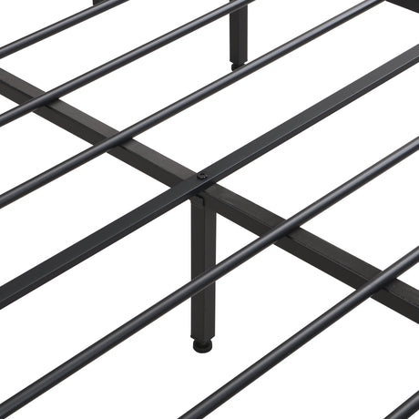 Industrial extra large bed frame with LED lights and 2 USB ports, extra large bed frame with storage space, rural brown color - V.I.P Digital Presence