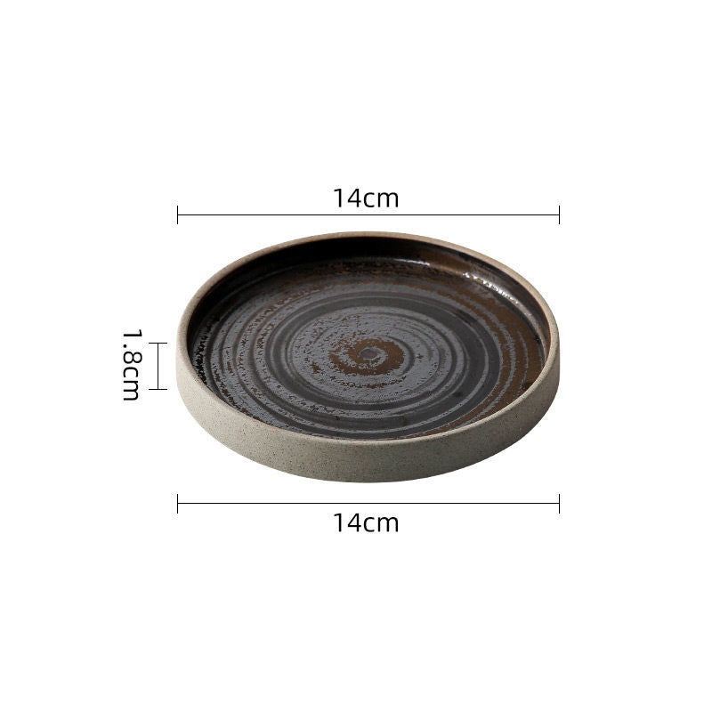 Coarse pottery coffee cup and plate set creative handmade retro coffee cup artistic cup plate milk cup - V.I.P Digital Presence
