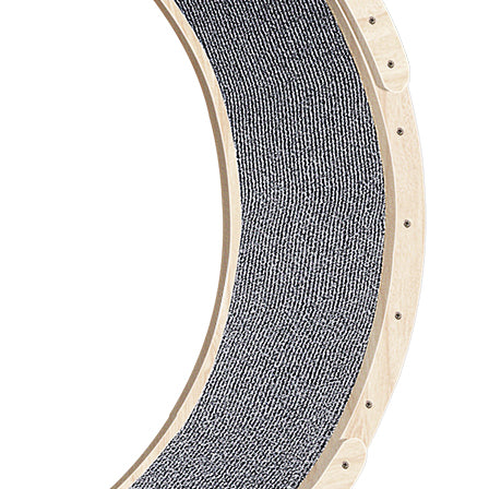 Cat Exercise Wheel for Indoor Cats, Cat Running Wheel with Carpeted Runway 37" Natural Wood Color - V.I.P Digital Presence