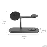 Multi functional QI2 wireless charging desktop magnetic three in one charging stand - V.I.P Digital Presence