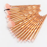 20 sets of diamond transparent handle eye shadow makeup brush multifunctional eye makeup tool - V.I.P Digital Presence