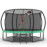 12FT Recreational Kids Trampoline with Safety Enclosure Net & Ladder, Outdoor Recreational Trampolines - V.I.P Digital Presence
