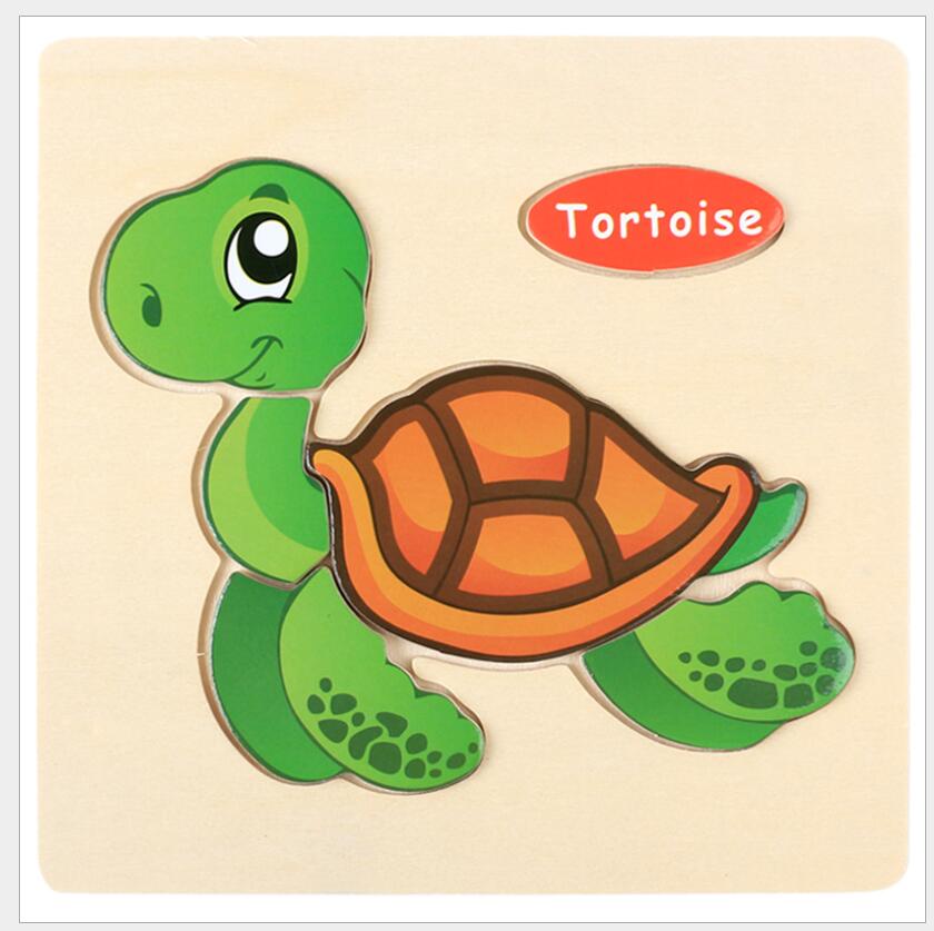Rompecabezas 3D de madera para niños, juguete educativo de aprendizaje temprano con dibujos de animales, vehículo, rompecabezas de madera, #L505