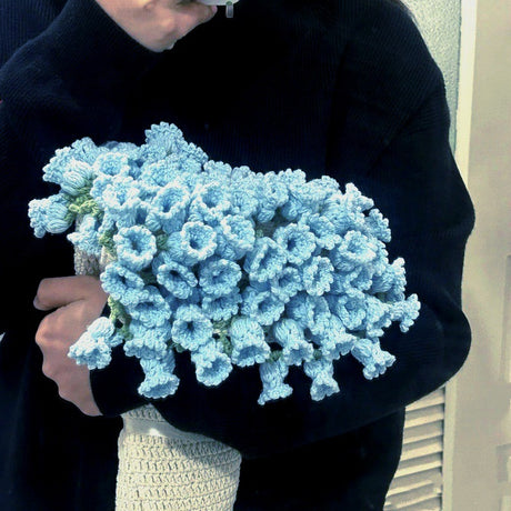 60cm New Creative Rose Bouquet Blanket (Finished), Crocheted Flower Bouquet Gift for Girlfriend - V.I.P Digital Presence