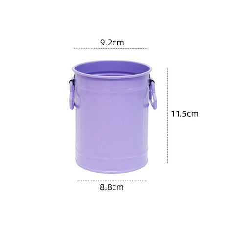 Cylindrical wrought iron pen holder DIY creative desktop storage bucket multifunctional stationery pen holder - V.I.P Digital Presence