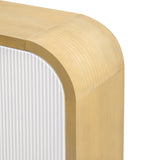 U-STYLE four door curved corner design wavy door panel cabinet with adjustable shelves - V.I.P Digital Presence