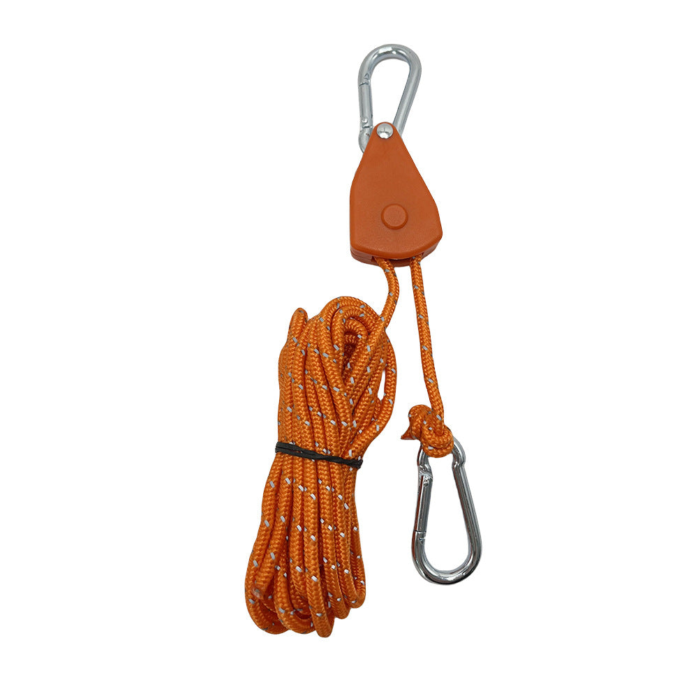 Outdoor camping canopy wind rope tent rope pulley adjuster windproof rope light fixture buckle hanging rope adjustable lifting - V.I.P Digital Presence