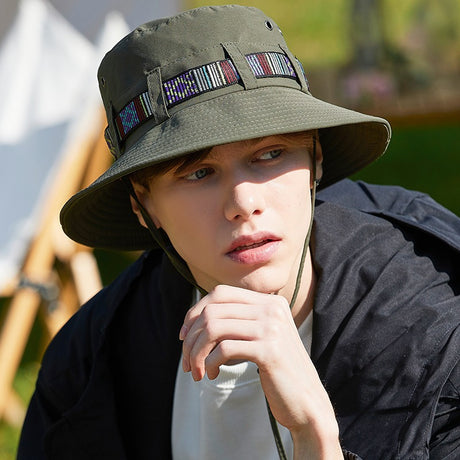 Western cowboy hat women's summer large brim Japanese fisherman hat sun protection sunshade outdoor seaside travel mountaineering hat men - V.I.P Digital Presence