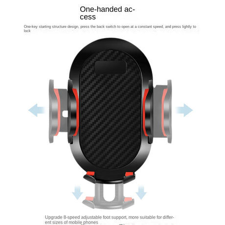 Long Rod Automatic Lock Car Phone Holder Telescopic Suction Cup Mount for Car Air Vent Lazy Live Streaming - V.I.P Digital Presence