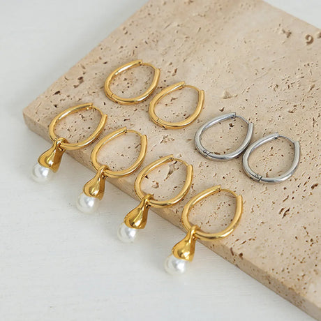 Titanium Steel Huggie Earrings - V.I.P Digital Presence