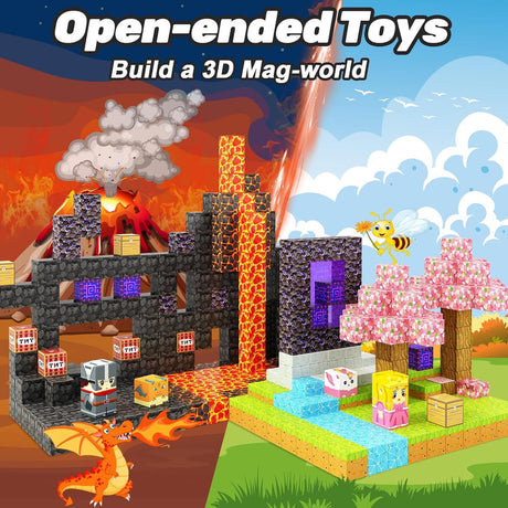 My Building World Magnetic Cube DIY Cherry Blossom Mountain Children's Educational Puzzle Assembly Toy Gift - V.I.P Digital Presence