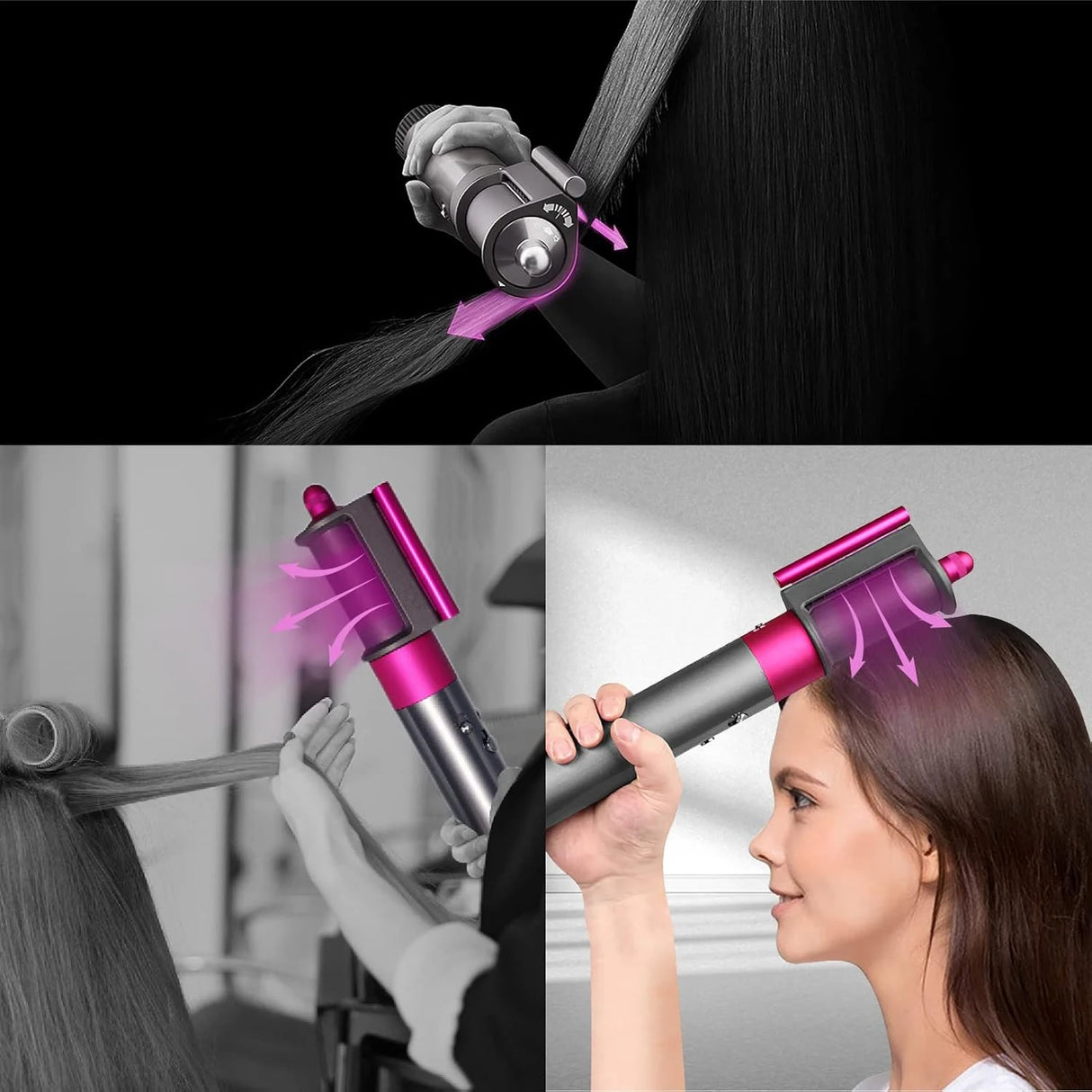 Anti-Flight Flyaway Attachment Nozzle for Dyson Airwrap Smoothing Dryer Accessories for Dyson HS05/01 Straightening Hair Nozzle - V.I.P Digital Presence
