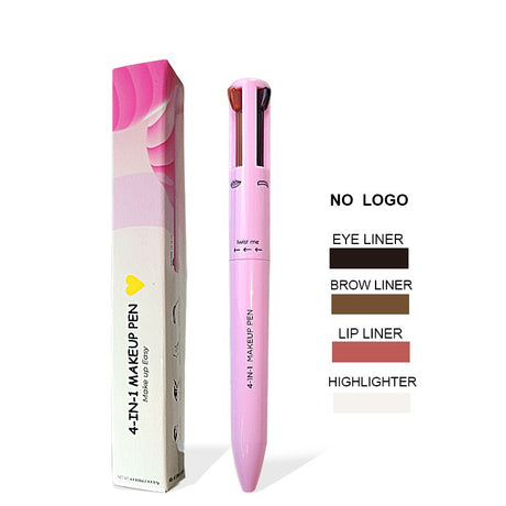 4 In 1 Eyebrow Pencil Waterproof Drawing Eye Brow Makeup Pen Long-Wear Eyeliner Eyebrow Highlighter Stick Makeup Cosmetic Tool - V.I.P Digital Presence