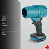 Brushless turbocharged storm blower and snow blower compatible with Makita battery 18V high power - V.I.P Digital Presence