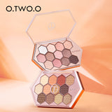 Honeycomb Hexagonal Star Diamond Eyeshadow Palette Taro Powder Honey Earth Eyeshadow Natural Highlight 12 Colors - V.I.P Digital Presence