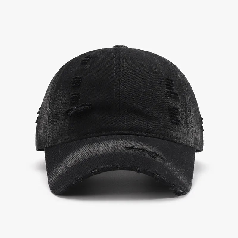 Distressed Adjustable Cotton Baseball Cap - V.I.P Digital Presence