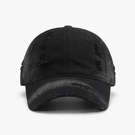Distressed Adjustable Cotton Baseball Cap - V.I.P Digital Presence