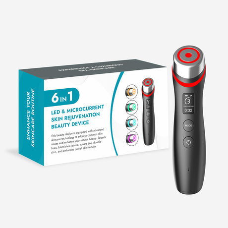 Microcurrent vibration massager red blue light water light pore beauty device - V.I.P Digital Presence