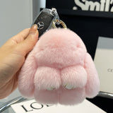 Cute Rex Rabbit Fur Doll Bunny Car Keychain Pendant Mini Bag Plush Dead Ornament Rabbit - V.I.P Digital Presence