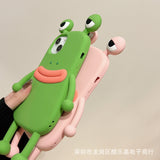 Funny Silicone 3D Frog Phone Case For IPhone 14 13 11 12 Pro Max XS XR X 7 8 Plus SE Cartoon Cute Shockproof Bumper Cover - V.I.P Digital Presence