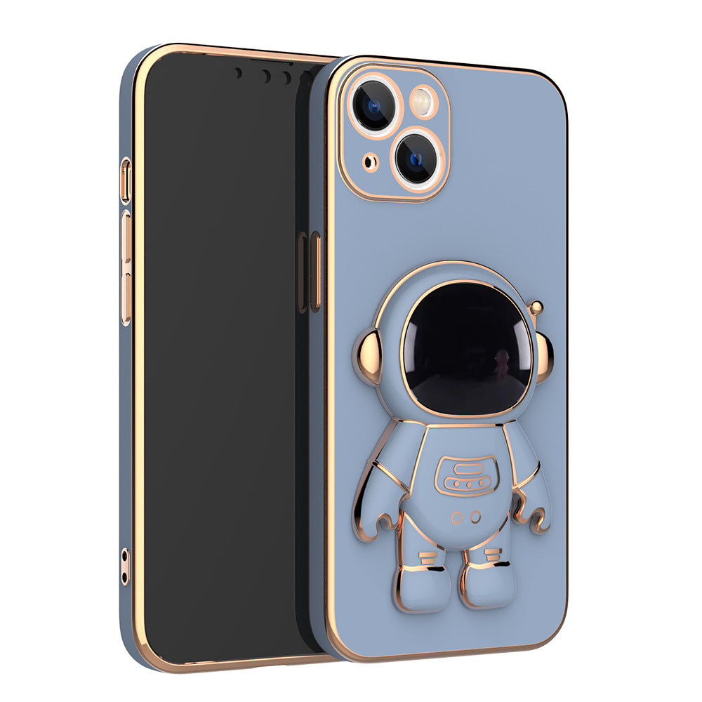 6D  Astronaut Bracket Apple 13ProMax Mobile Phone Case Comes With Lens Film Suitable For iPhone12 Protective Soft Case