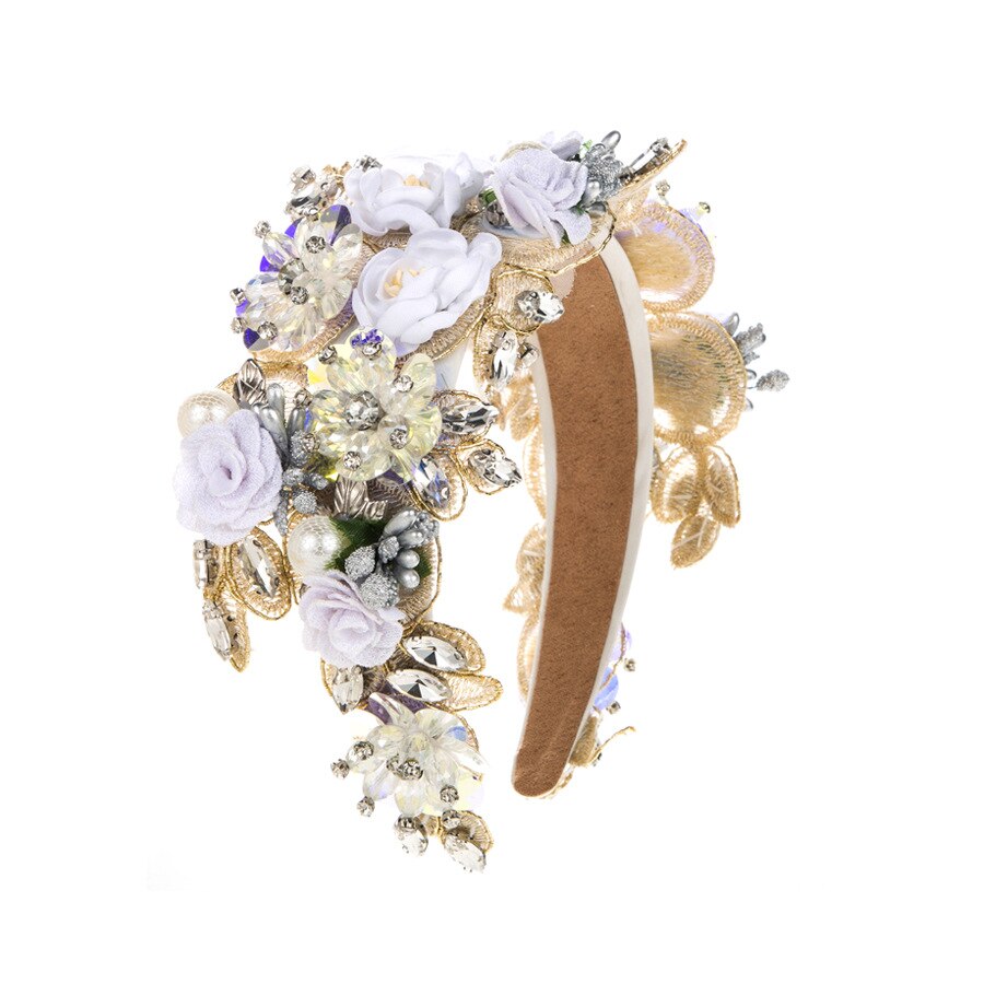 Luxury Baroque Rhinestone Pearl Flower Headband Fashion Hair Accessories For Women Trendy Party Hairband Hair Band Girl Headwear - V.I.P Digital Presence