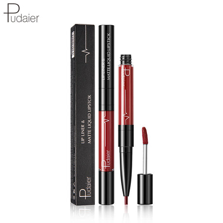 Pudaier Velvet Matte Texture Lasts Not Easy To Fade Non-Stick Cup 2-In-1 Double-End Lip Gloss - V.I.P Digital Presence
