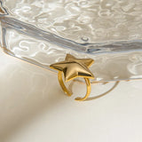 18K Gold-Plated Stainless Steel Star Ring - V.I.P Digital Presence