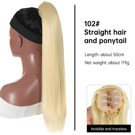 Grab clip ponytail wig female straight hair ponytail mini small grab clip ponytail long straight hair chemical fiber wig high ponytail - V.I.P Digital Presence