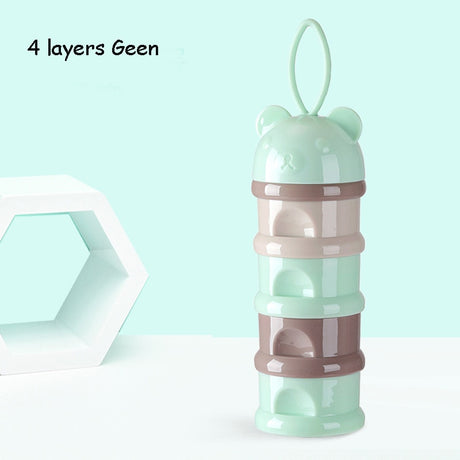 3 / 4 layers Bear Style Portable Baby Food Storage Box Essential Cereal Cartoon Infant Milk Powder Box Toddle Snacks Container - V.I.P Digital Presence