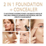 2 In 1 Foundation + Concealer, Blemish Print Natural Concealer Long-Lasting Makeup Invisible Pore Concealer - V.I.P Digital Presence