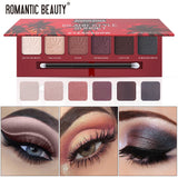Romantic Beauty 6 Color Pearlescent Matte Eye Shadow Plate Sunset Pattern Eye Shadow With Brush Head - V.I.P Digital Presence