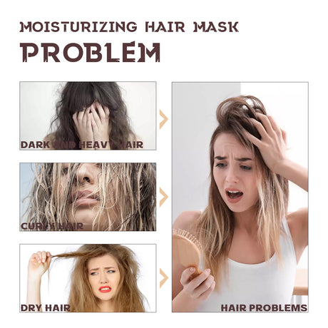 Moisturizing Hair Mask, Deep Nourishing Hair Repair Dry Hair Split End Smoothing Hair Mask - V.I.P Digital Presence